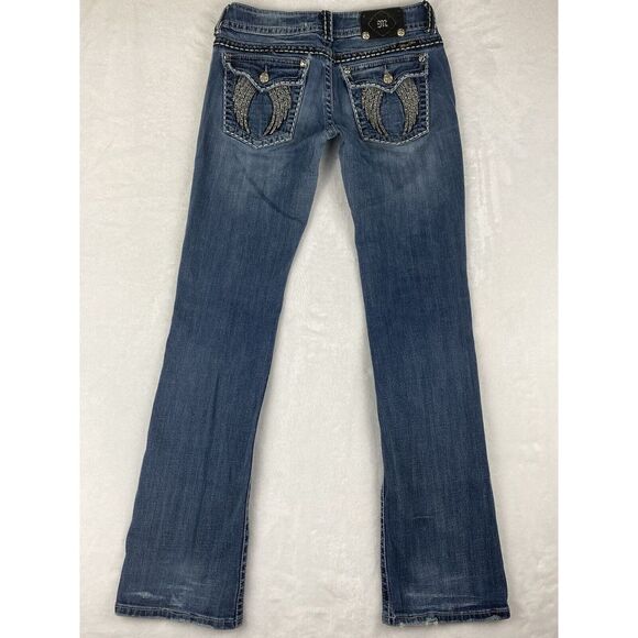 Miss Me Jeans Women's Bootcut Medium Wash Blue Low Rise Jeans Size 29 - Picture 9 of 15